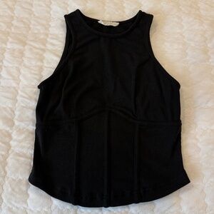 ILLA ILLA Black Ribbed Tank Top